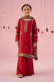 Girls Casual Kurta, Churidar & Dupatta Set