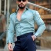 Men Regular Fit Solid Casual Shirt