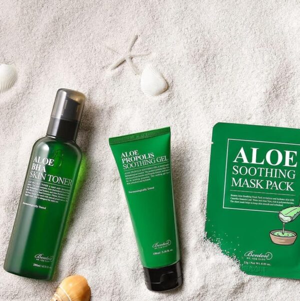 Aloe Skin Care Trio – Toner, Gel & Mask Pack