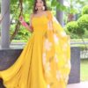 Hustiger Women Rayon Printed Anarkali Kurti