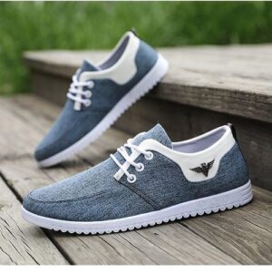 Round Toe Laceup Casual Sneakers For Men