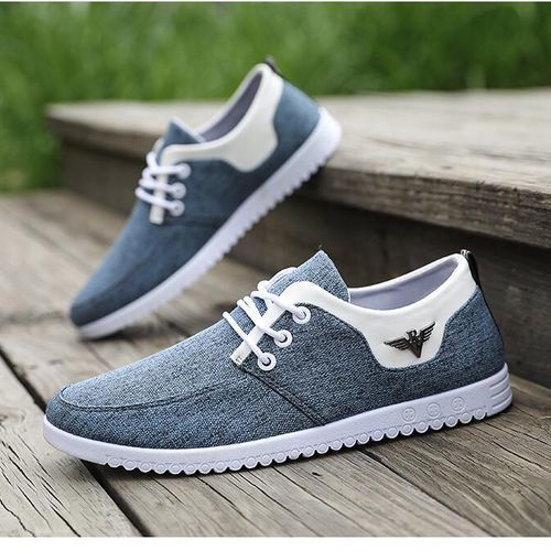 Round Toe Laceup Casual Sneakers For Men