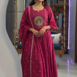 Unstitched Crepe Salwar Suit Material Paisley